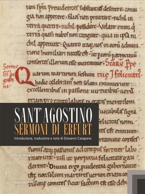 cover image of Sant'Agostino. Sermoni di Erfurt